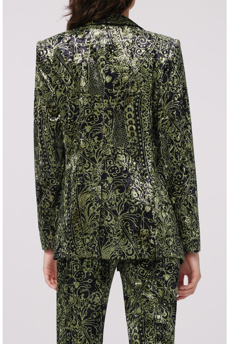 Chiana Paisley Velvet Jacket, Alternate, color, LACED UP