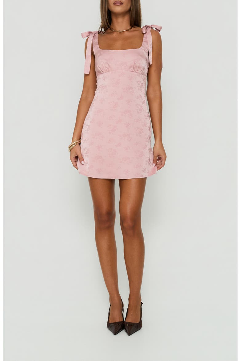 Neverending Floral Satin Minidress, Main, color, PINK