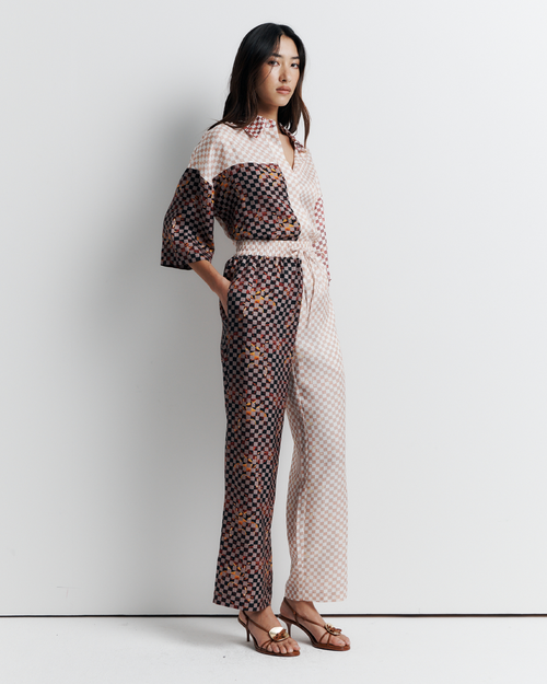 Romy June Pant Collaboration With Phoebe Willis In Neutral