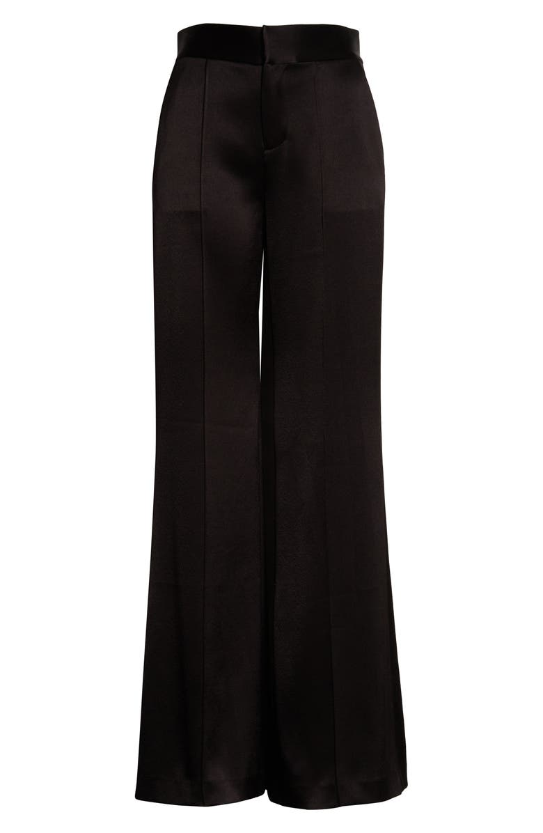 Alice + Olivia Dylan Wide Leg Satin Pants, Alternate, color, 