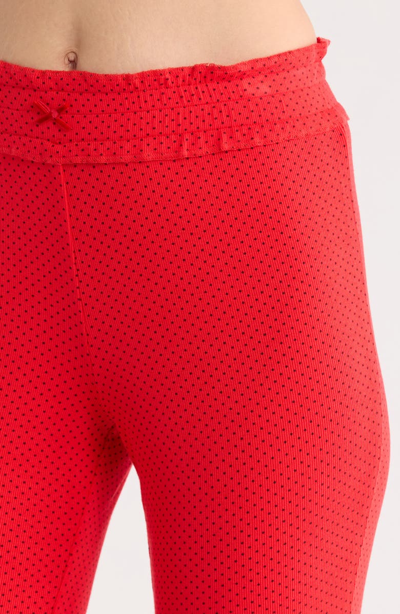 KILO BRAVA Print Flare Pajama Pants, Alternate, color, Scarlett Dot