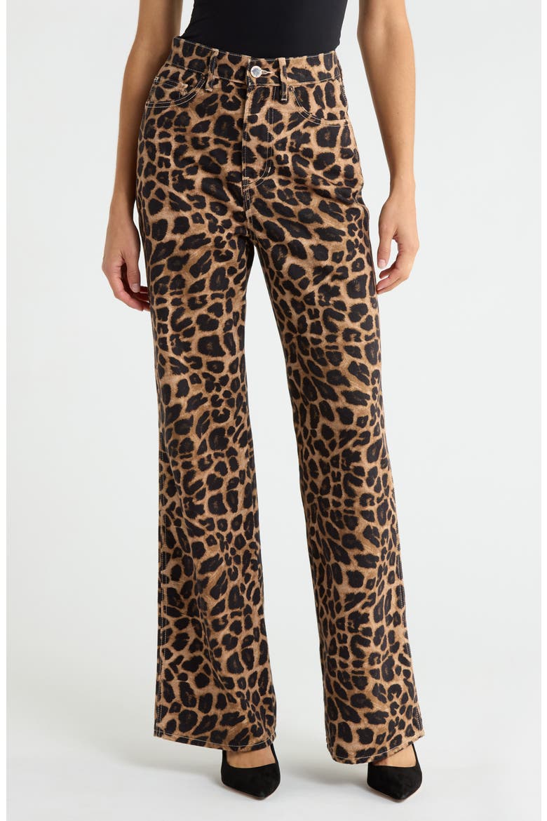 Taylor High Waist Flare Jeans, Main, color, WASHED LEOPARD