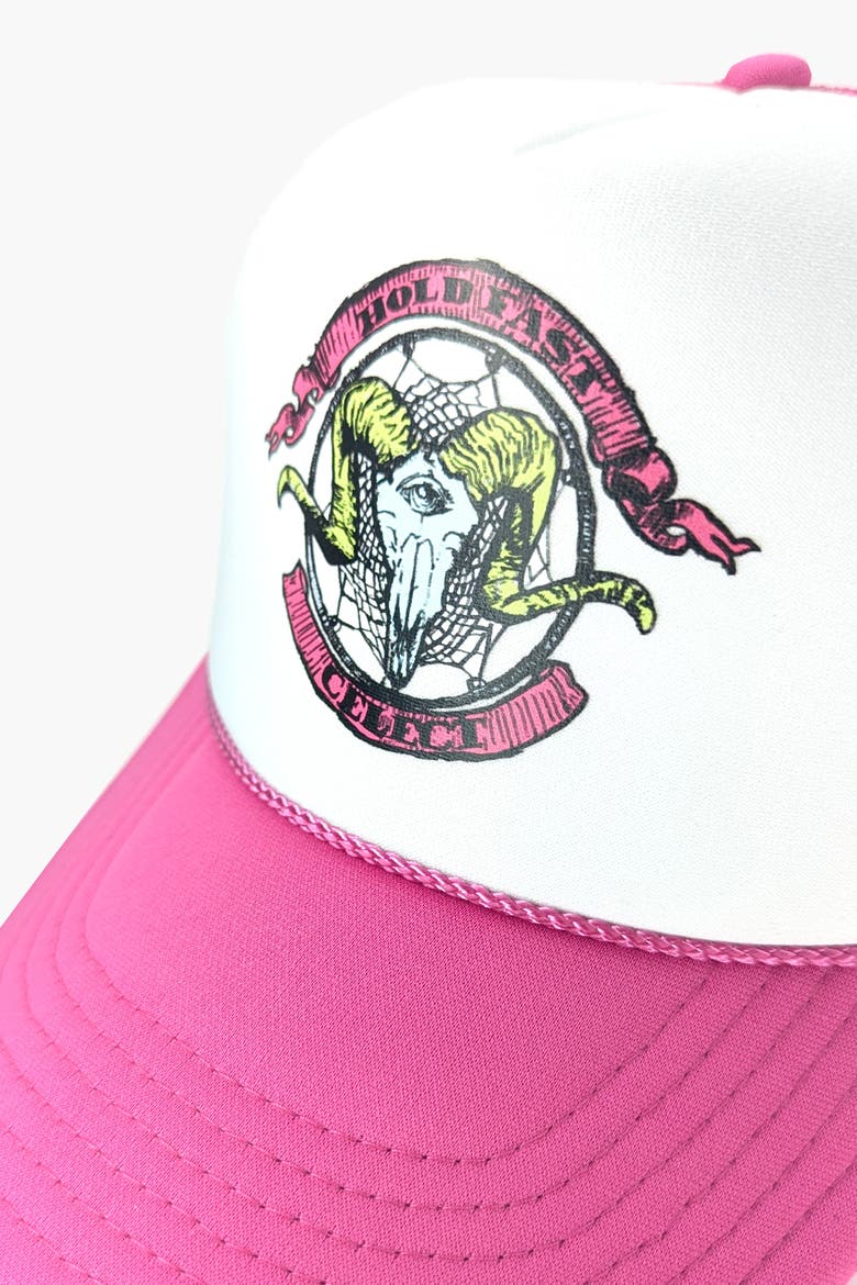 Hold Fast Trucker Cap, Alternate, color, pink