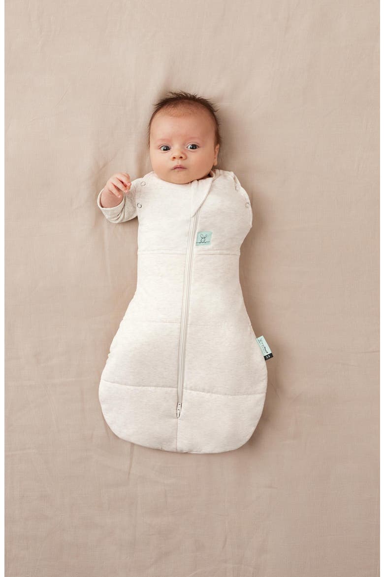 2.5 TOG Cocoon Stretch Organic Cotton Convertible Swaddle Bag, Alternate, color, OATMEAL MARLE