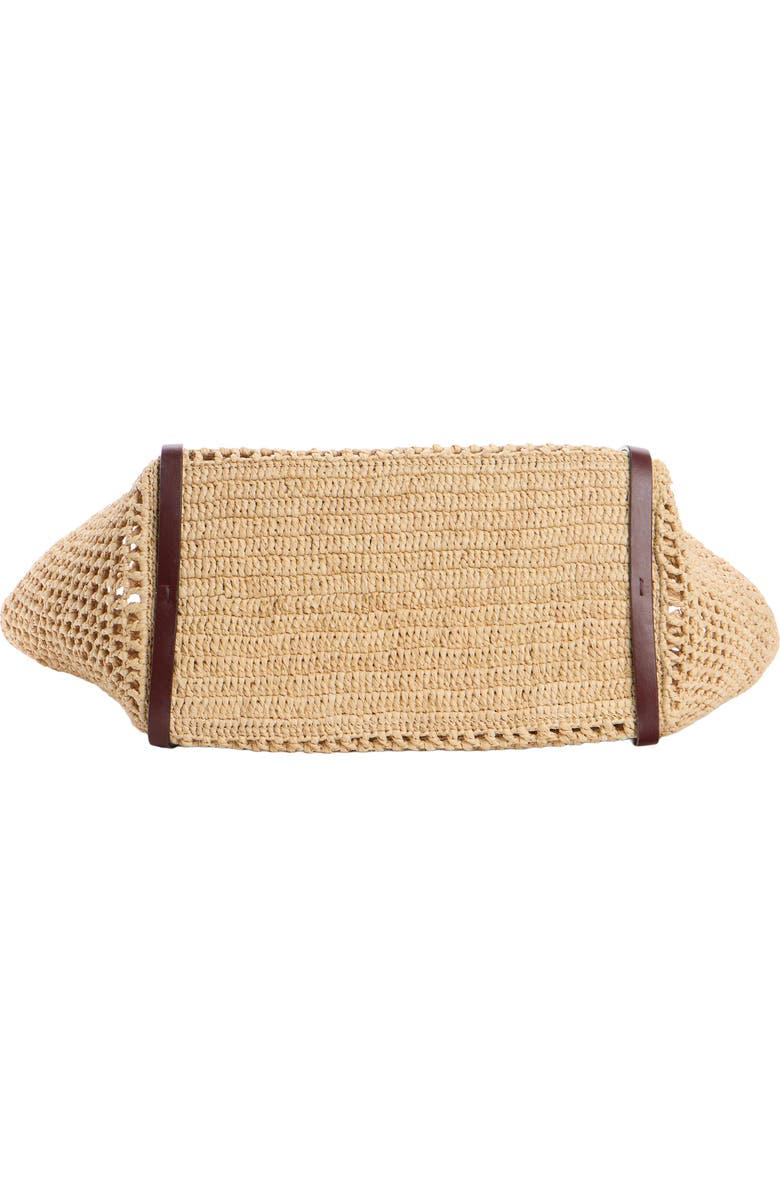 Chloé Summer Banana Raffia Tote, Alternate, color, Hot Sand
