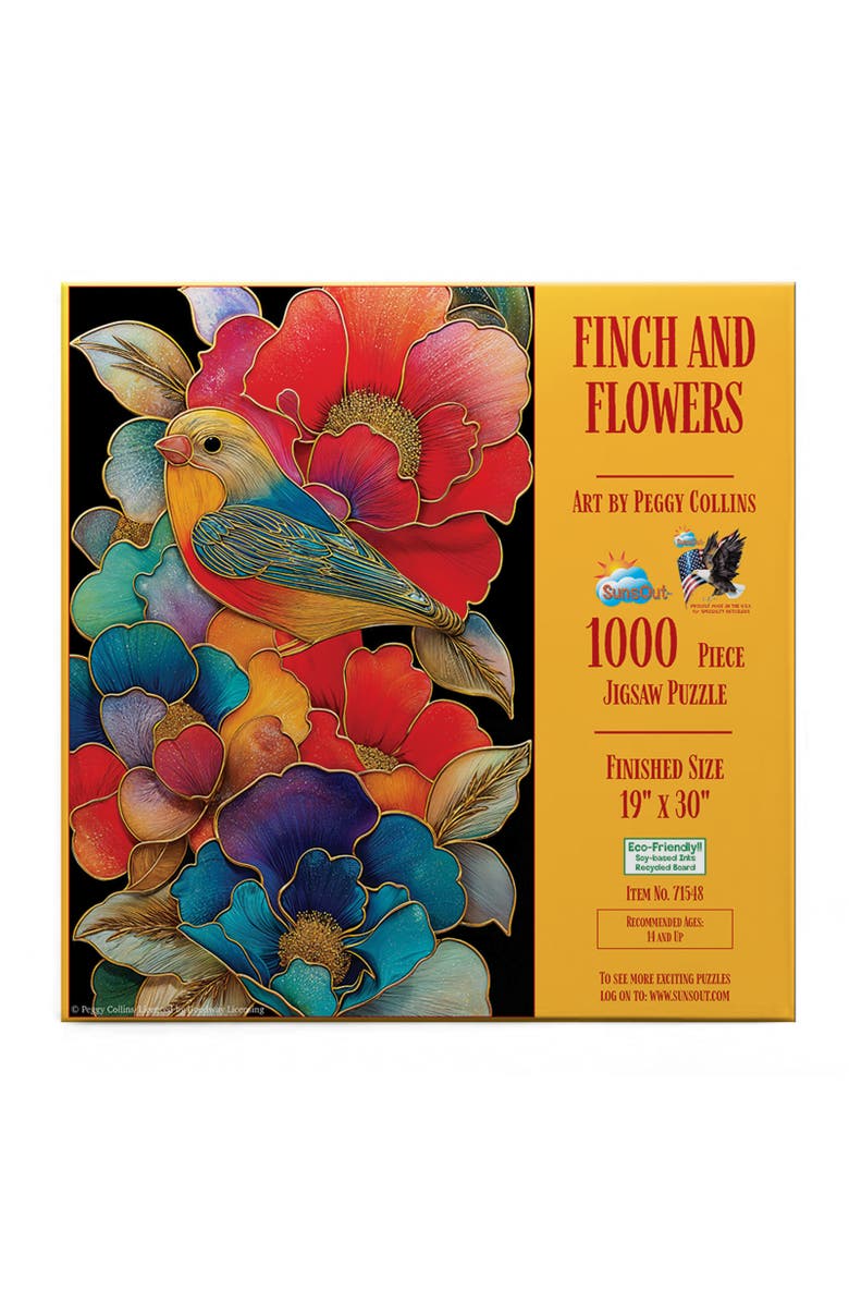 Sunsout Finch and Flowers 1000 piece Jigsaw Puzzle for Adults, Alternate, color, Multicolor