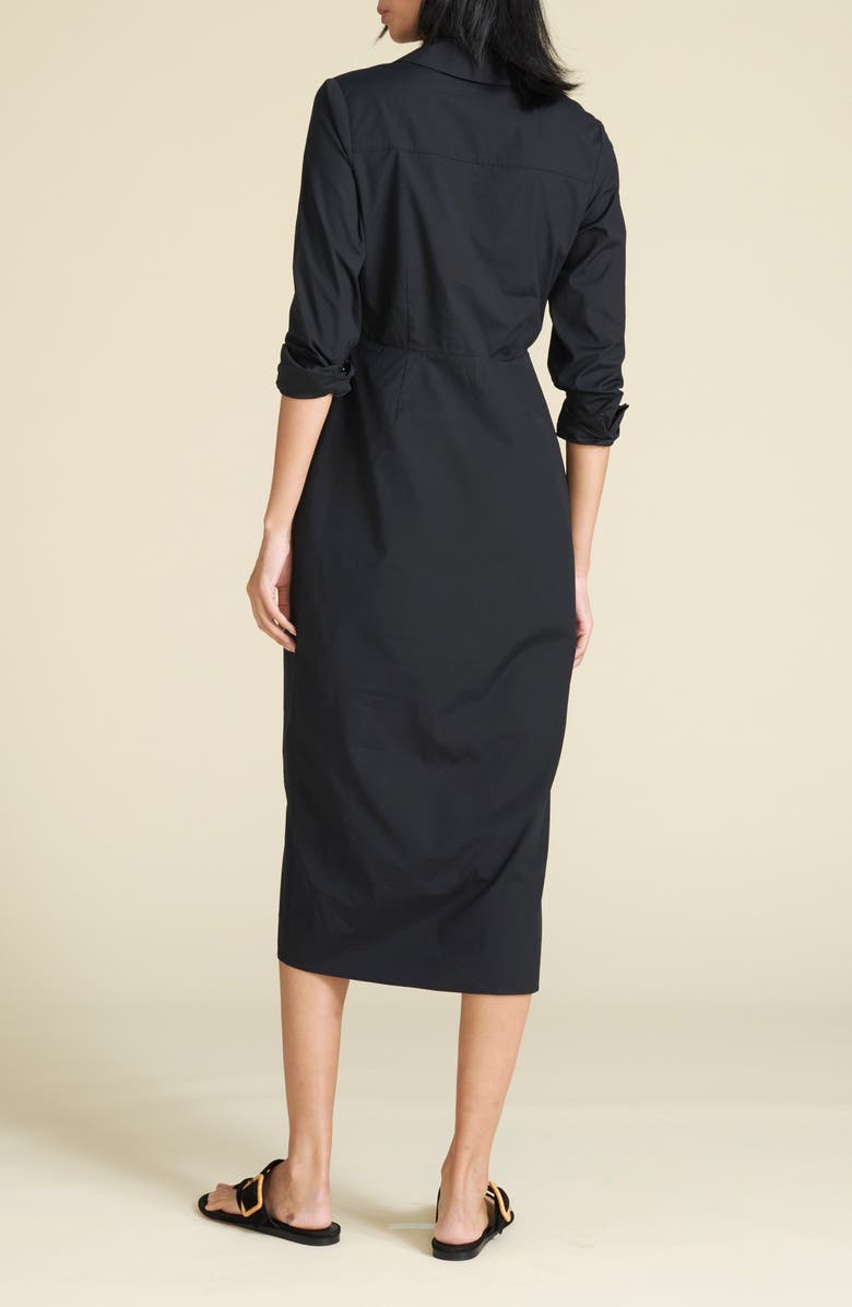 Veronica Beard Cita Long Sleeve Stretch Cotton Shirtdress, Alternate, color,