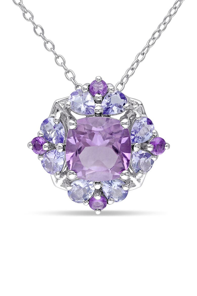 Amethyst & Tanzanite Pendant Necklace, Main, color, PURPLE