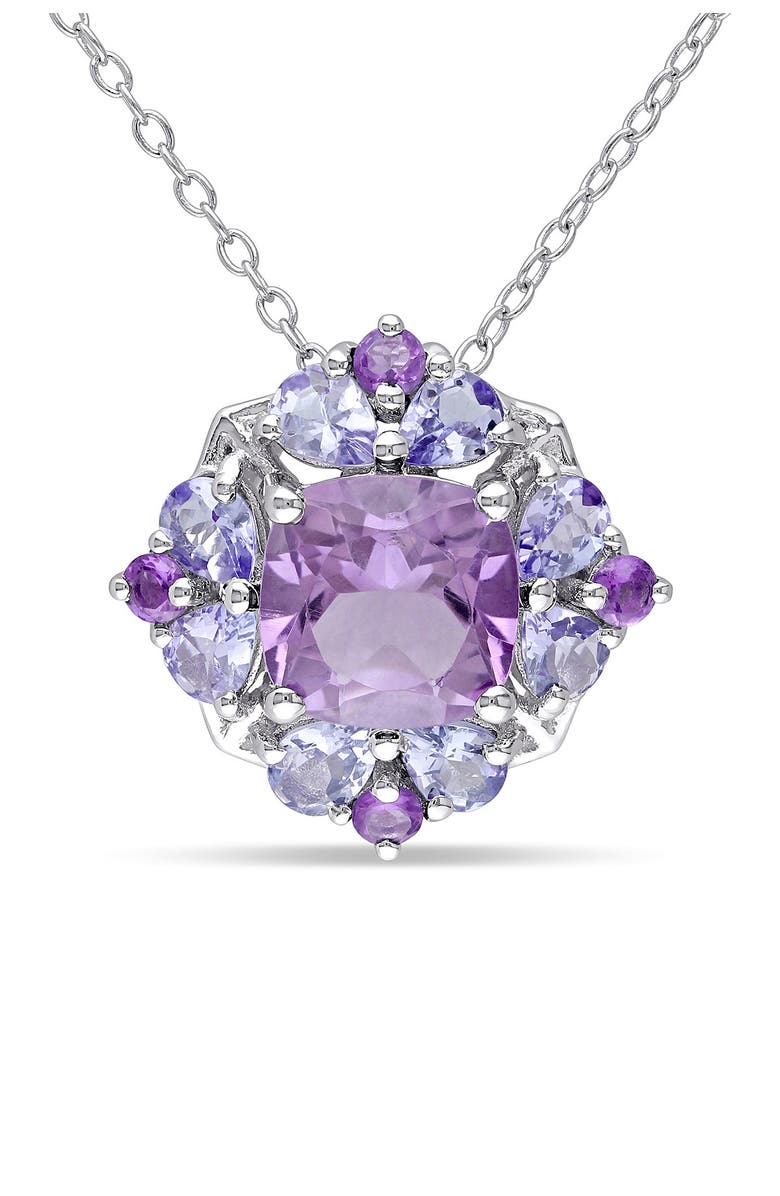 DELMAR Amethyst & Tanzanite Pendant Necklace, Main, color, Purple