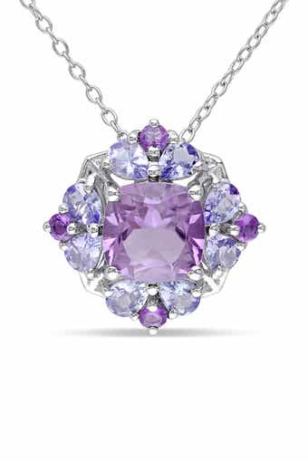 DELMAR Amethyst & Tanzanite Pendant Necklace