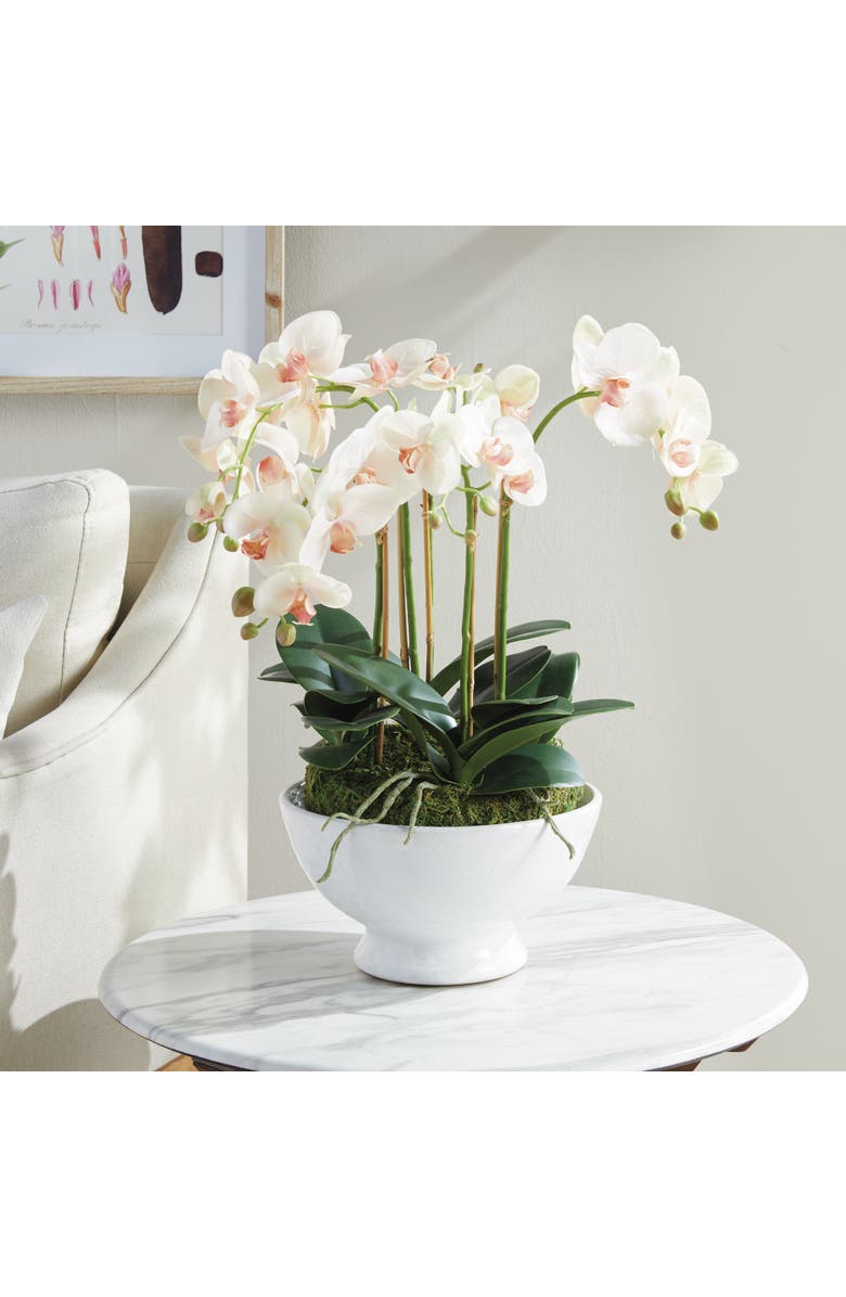 Napa Home & Garden Phalaenopsis Orchid Bowl Artificial Plant Drop-In, Main, color, Pink
