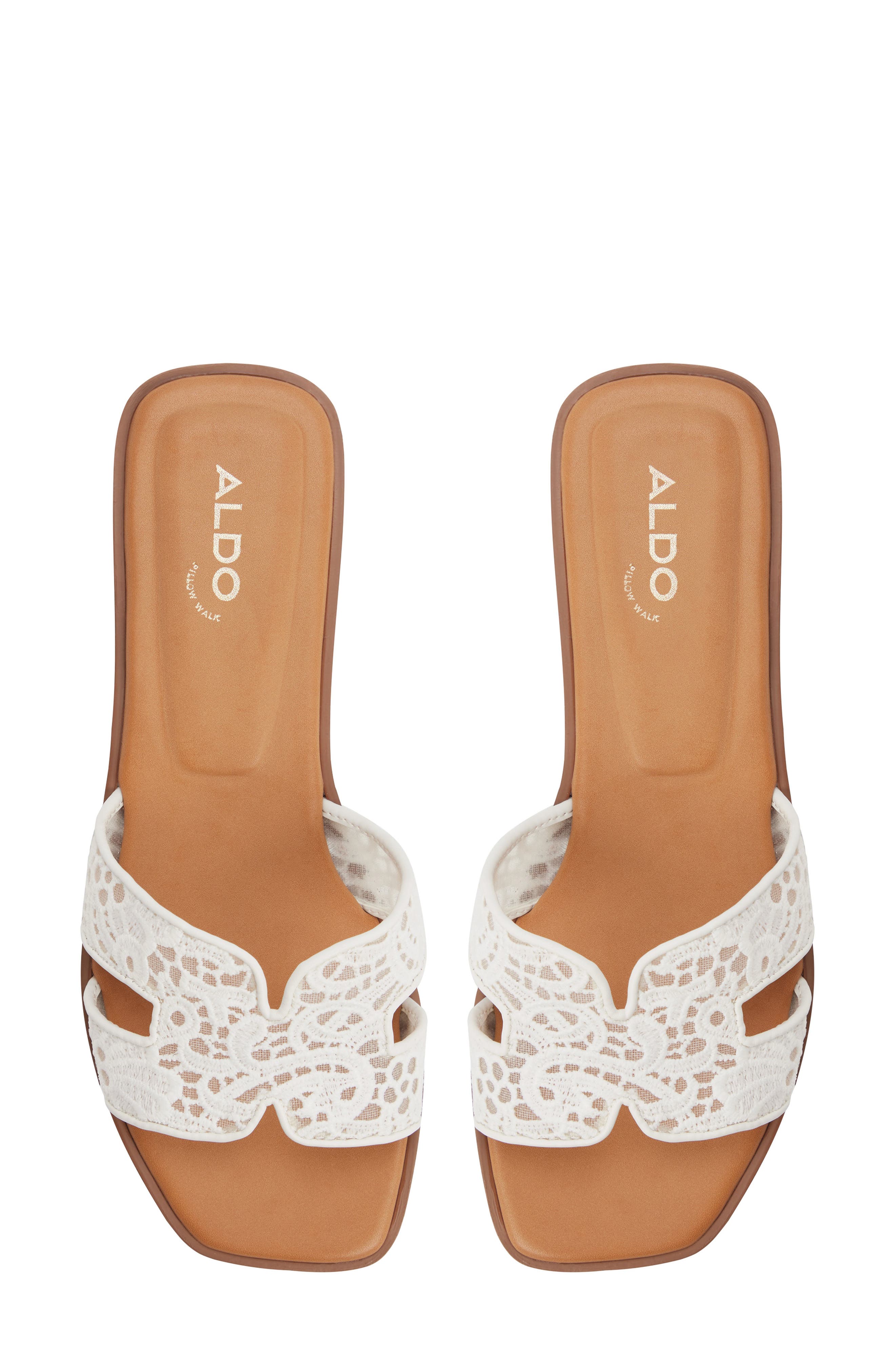 ALDO Itsandal Slide Sandal, Alternate, color, White/ Bone