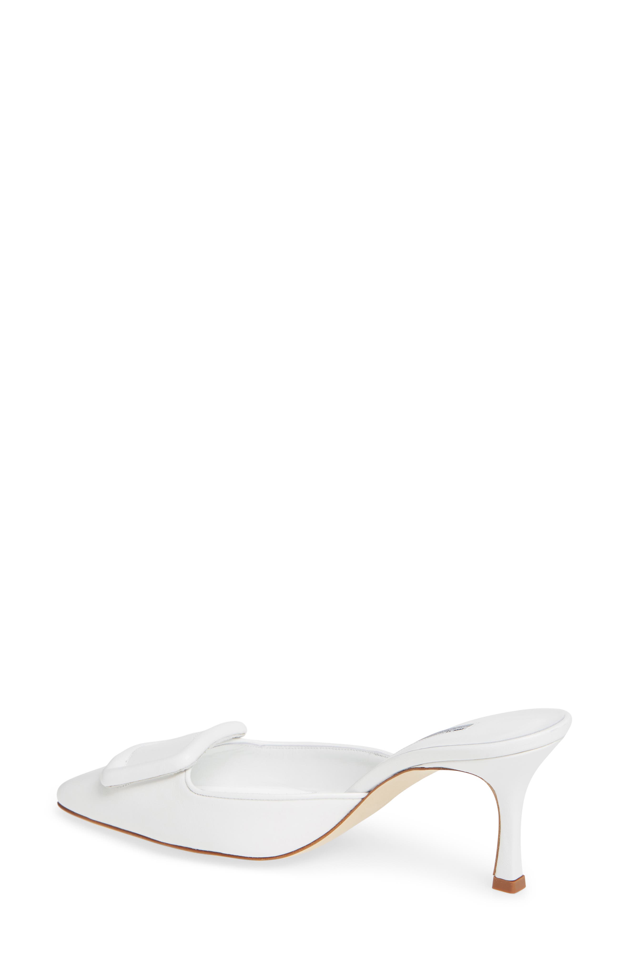 Manolo Blahnik Maysale Buckle Pointed Toe Mule, Alternate, color, 