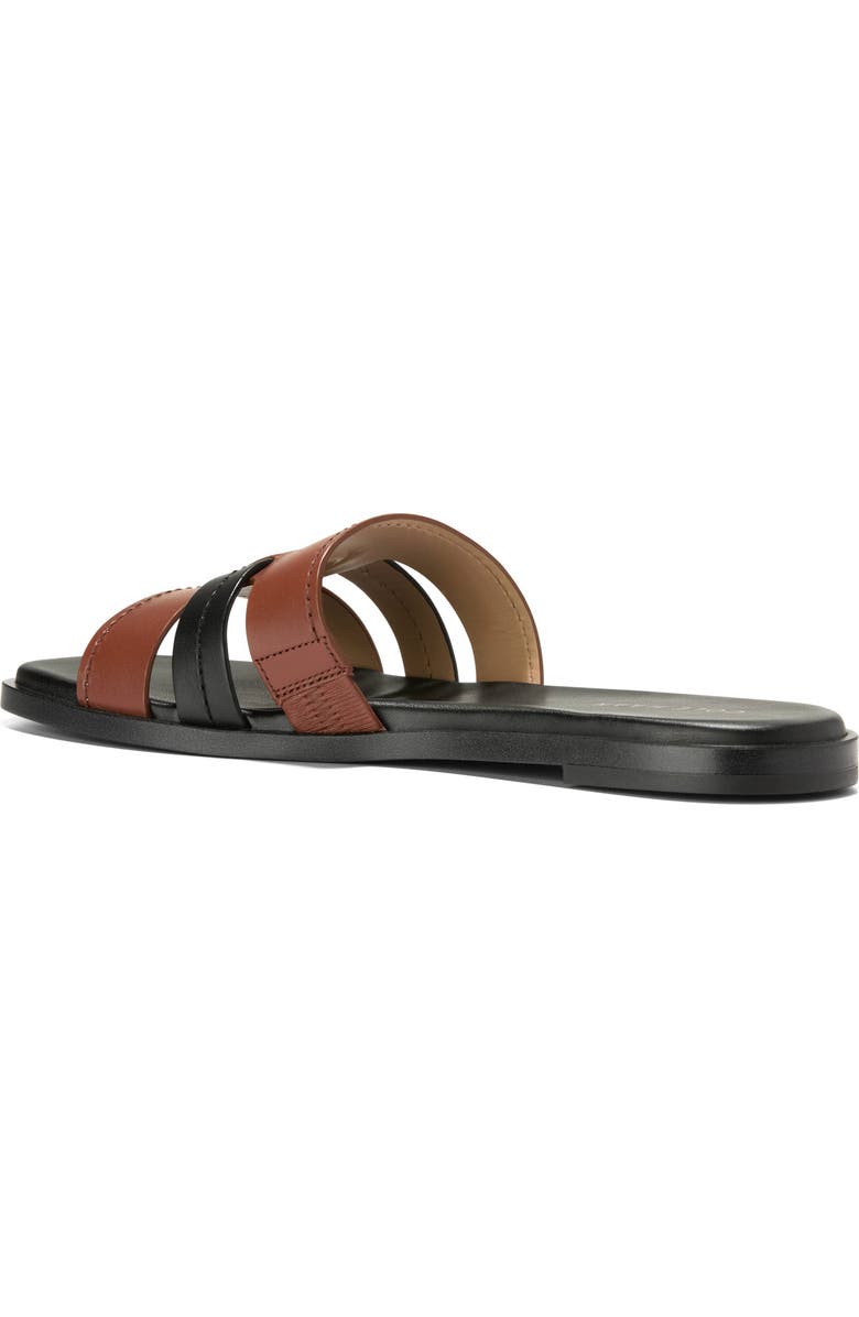 Cole Haan Flynn Fisherman Slide Sandal, Alternate, color, Dark Cuoio/ Black Leather