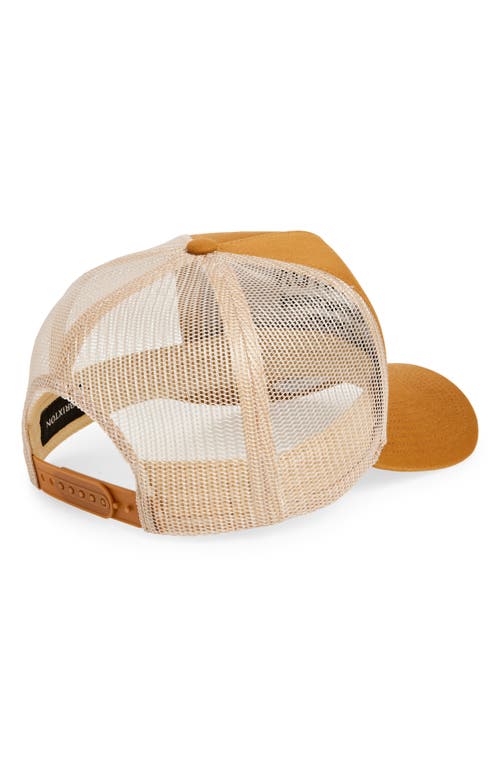 Brixton Redoubt Netplus® Trucker Hat In Washed Copper/sand