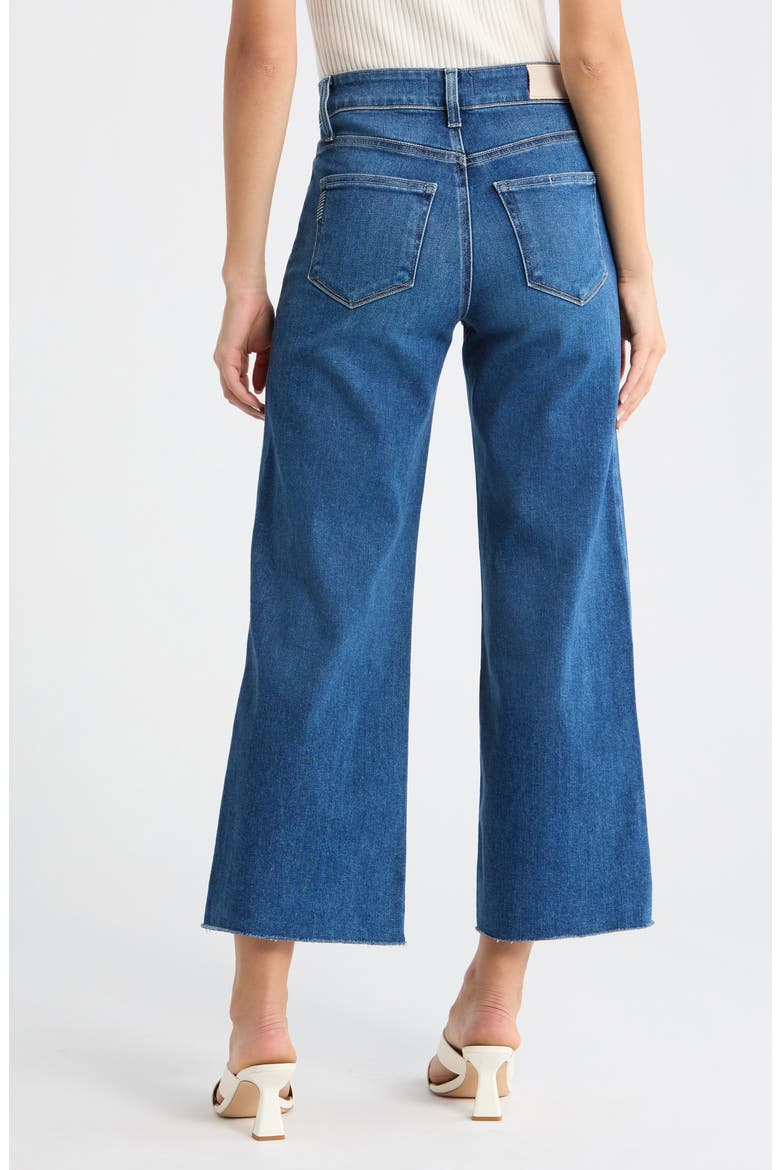 Anessa Twisted Seam Raw Hem High Waist Ankle Wide Leg Jeans, Alternate, color, HOLLYHOCK