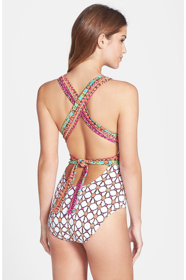 'Venice Beach' One-Piece Swimsuit, Alternate, color, WHITE