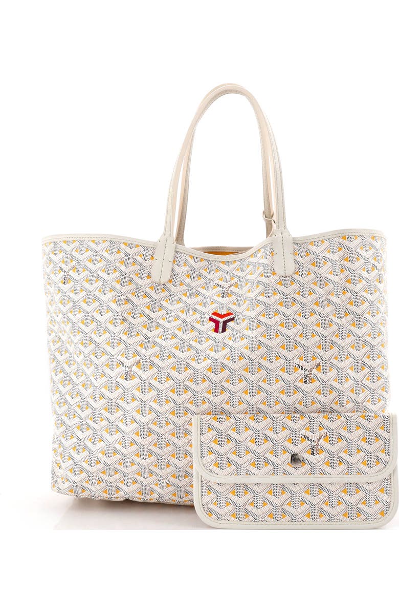 Pre-Owned Goyard Saint Louis Tote Claire Voie Coated Canvas PM, Alternate, color, White