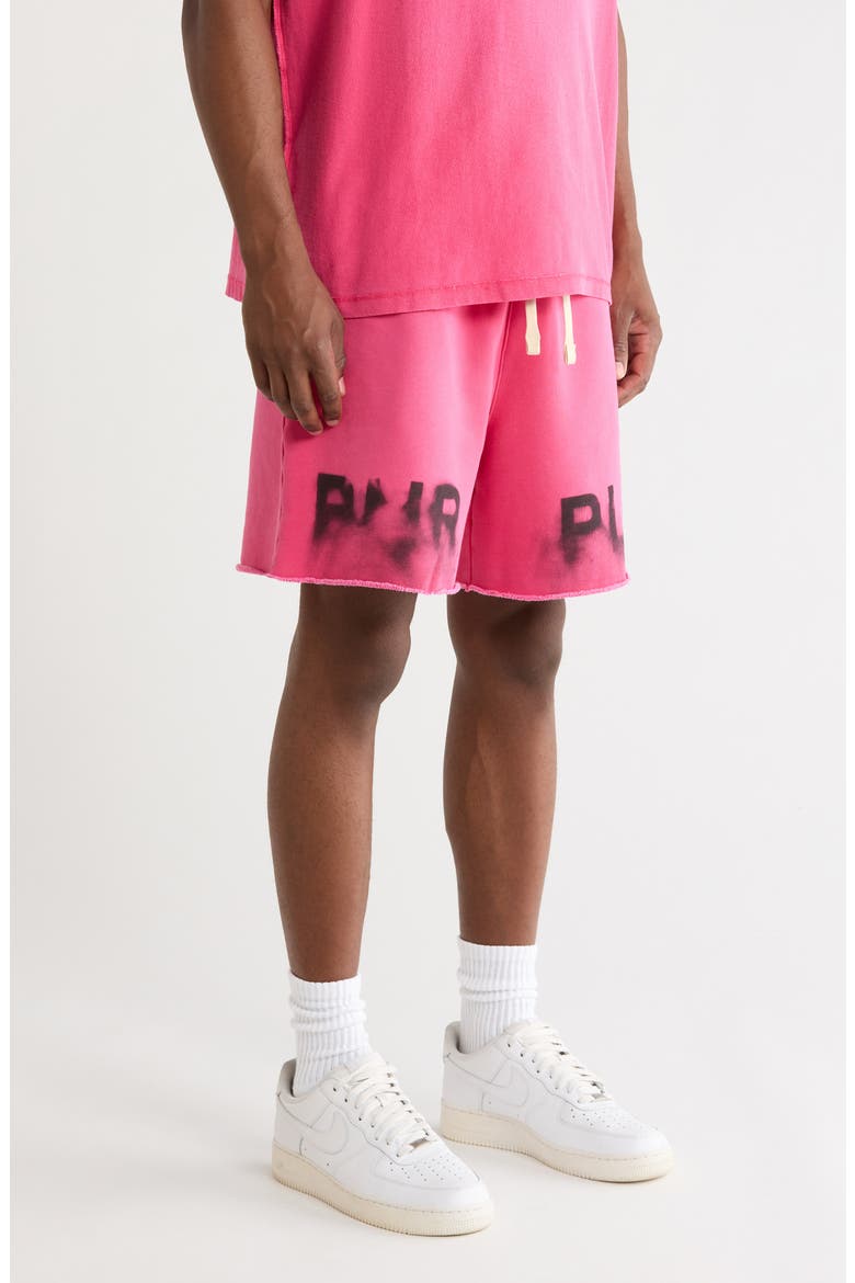 Cotton Fleece Sweat Shorts, Alternate, color, PINK