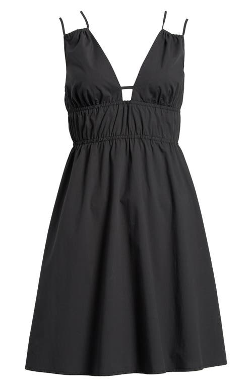 Rails Zendaya Plunge Neck Cotton Blend Mindress In Black