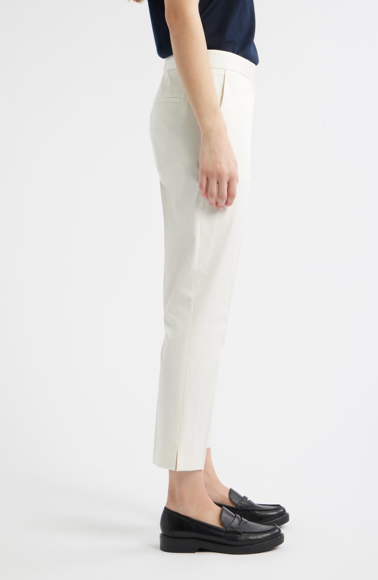 BOSS Tapria Stretch Cotton Crop Pants, Alternate, color, Soft Cream