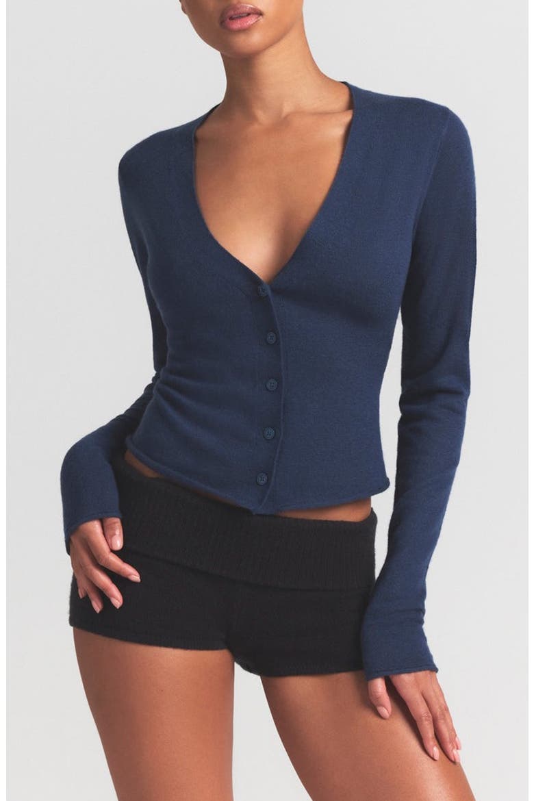 Featherweight Cashmere Cardigan, Main, color, INDIGO