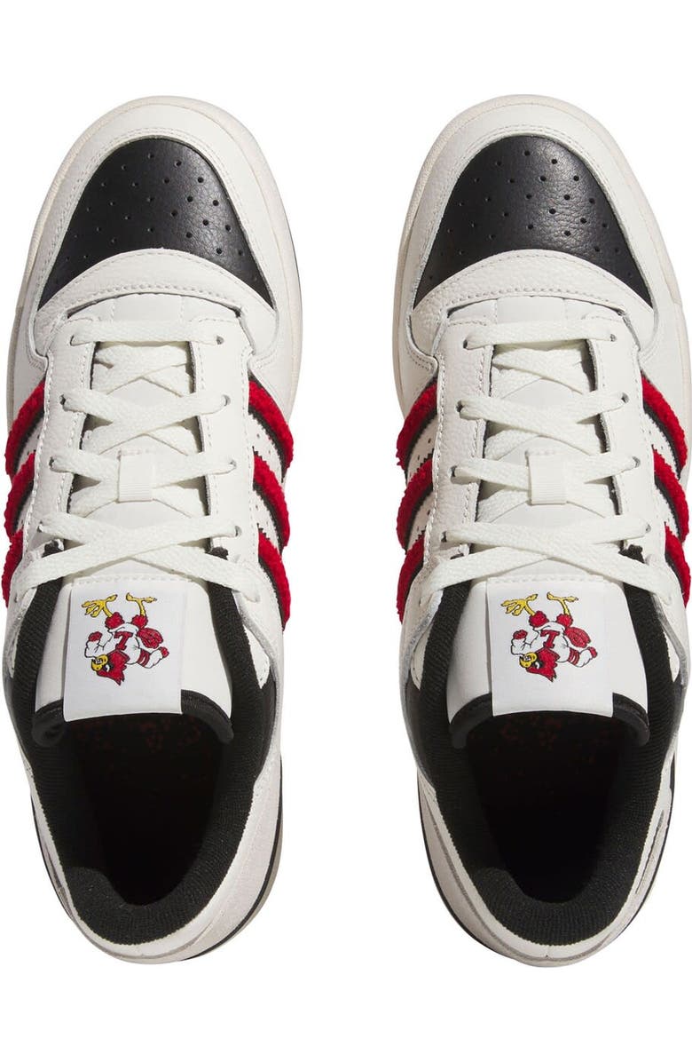 adidas Unisex adidas White Louisville Cardinals Forum Low Basketball Shoes, Alternate, color,
