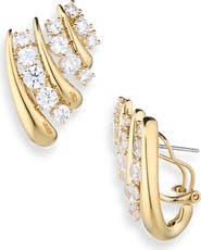 Nadri Phenom Multi J-Hoop Earrings