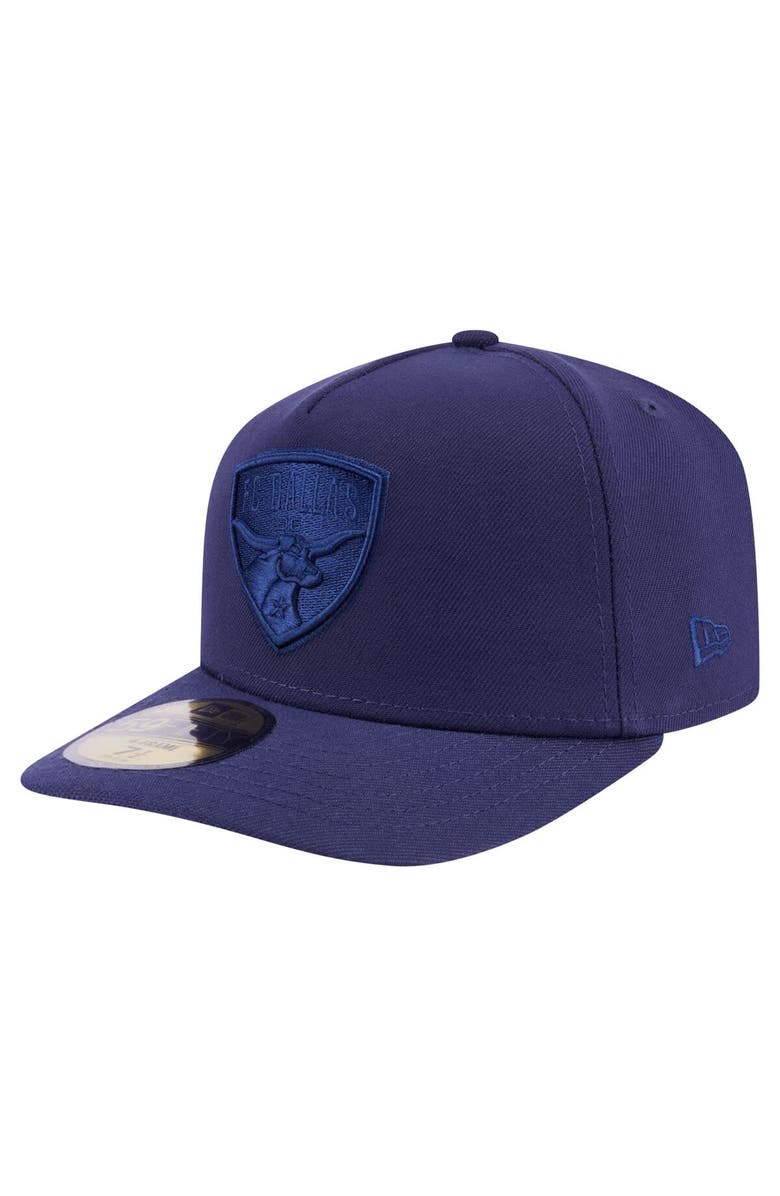 New Era Men's New Era Navy FC Dallas Color Pack A-Frame 59FIFTY Fitted Hat, Main, color, Navy