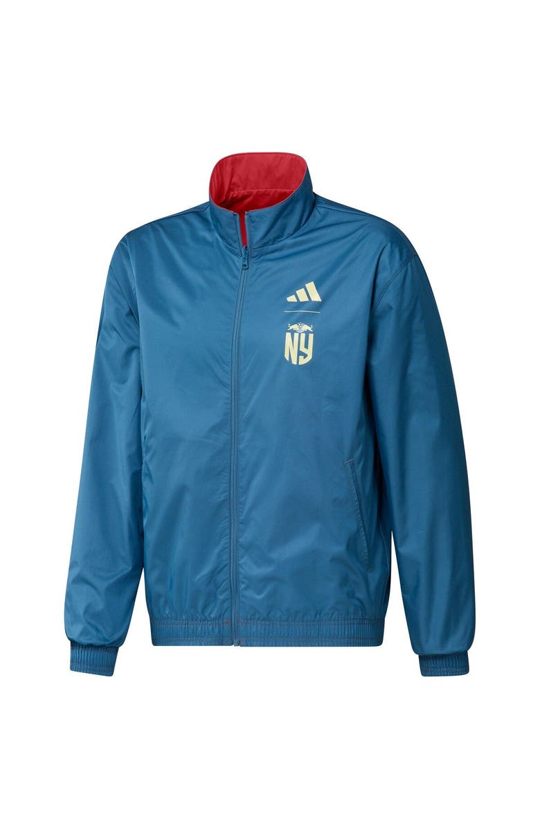 adidas Men's adidas Red/Gray New York Red Bulls 2023 On-Field Anthem Full-Zip Reversible Team Jacket, Alternate, color, 