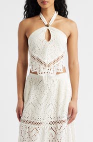 KITTENISH Cotton Eyelet Top
