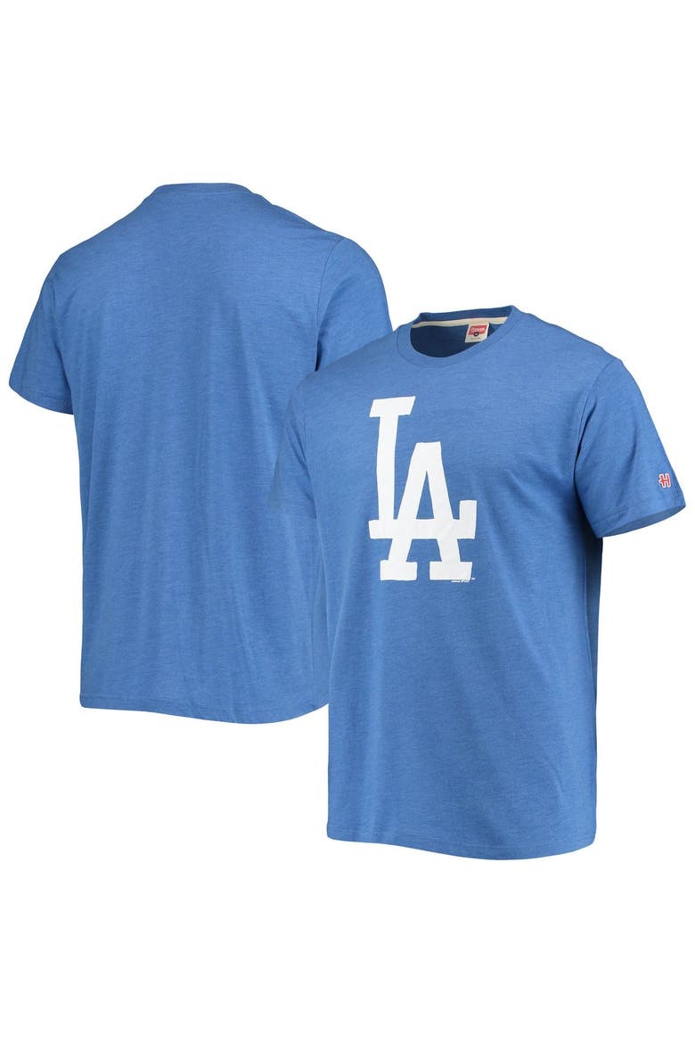 Men's Homage Royal Los Angeles Dodgers Hand-Drawn Logo Tri-Blend T-Shirt, Main, color, Royal