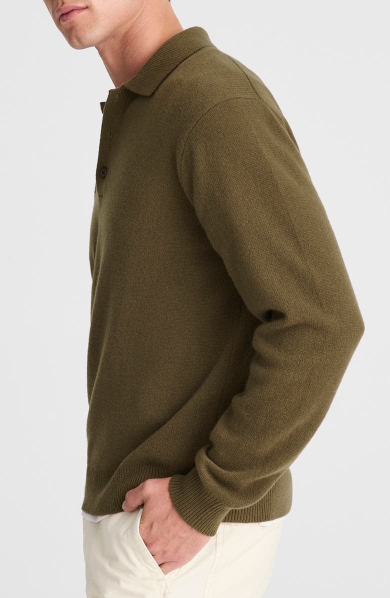 Madewell Merino Wool Polo Sweater, Alternate, color, Bay Leaf