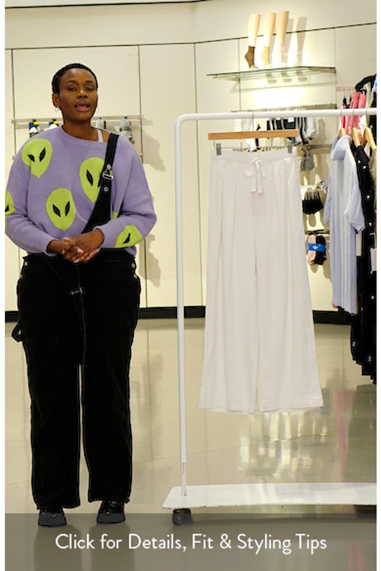 Linen Blend Drawstring Lounge Pants video