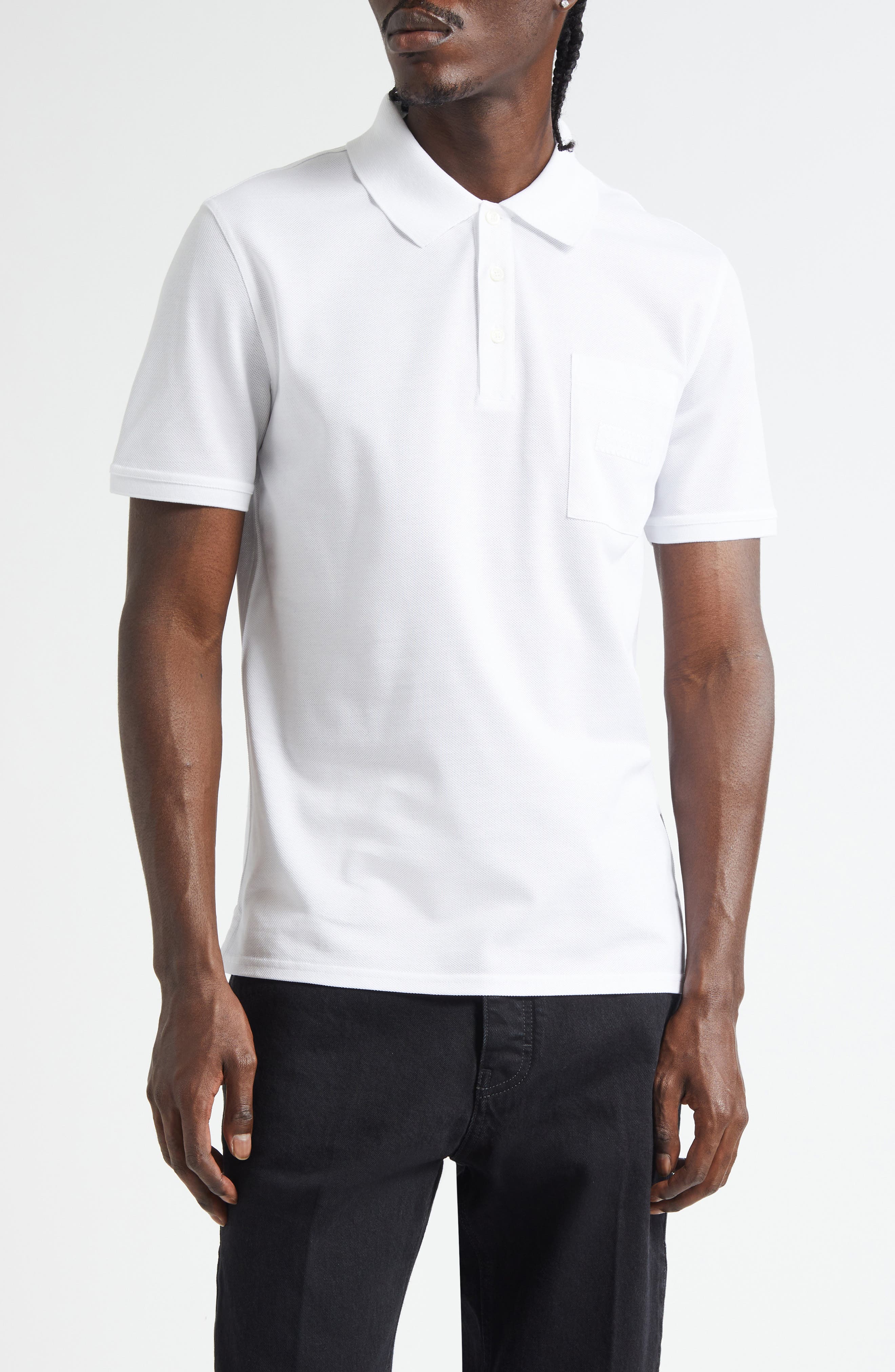Logo Patch Regular Fit Cotton Pique Polo - image 3