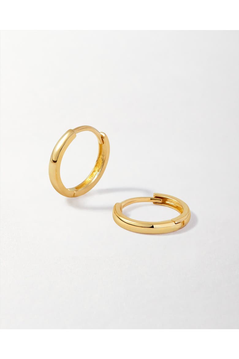 Classic Huggie Earrings, Main, color, Metallic Gold
