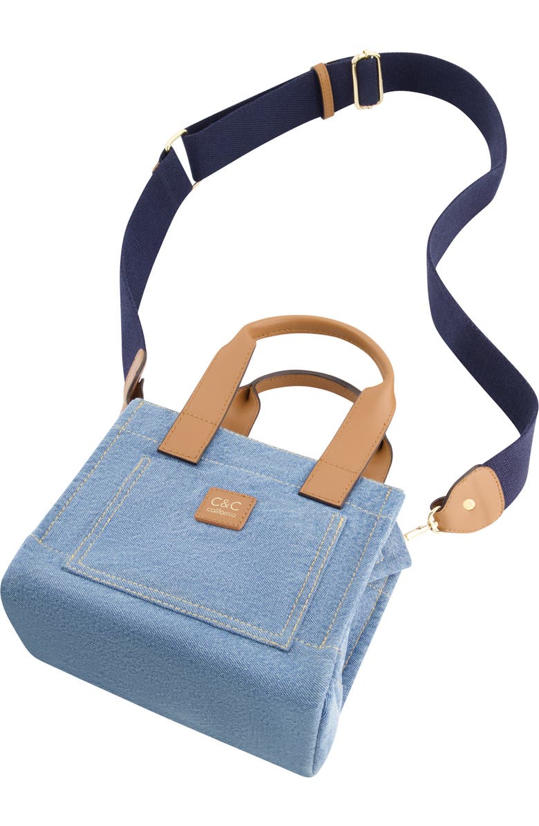 C & C California Small Denim Tote, Alternate, color, Denim