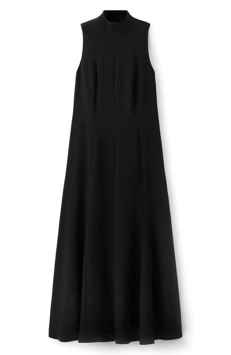 MANGO Mock Neck Sleeveless Midi Dress, Alternate, color, 