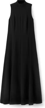 MANGO Mock Neck Sleeveless Midi Dress