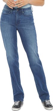 NYDJ Relaxed Distressed Straight Leg Jeans
