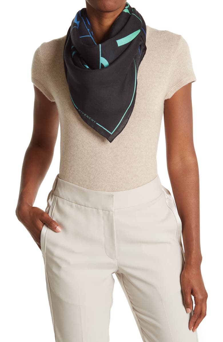 Givenchy Ring Logo Scarf, Main, color, 