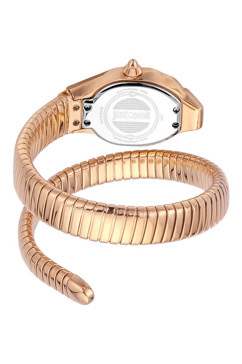 Snake Bracelet Watch, 22mm, Alternate, color, ROSE GOLD