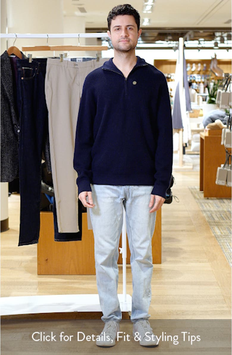 Joel Merino Wool Blend Half Zip Sweater, sales video thumbnail