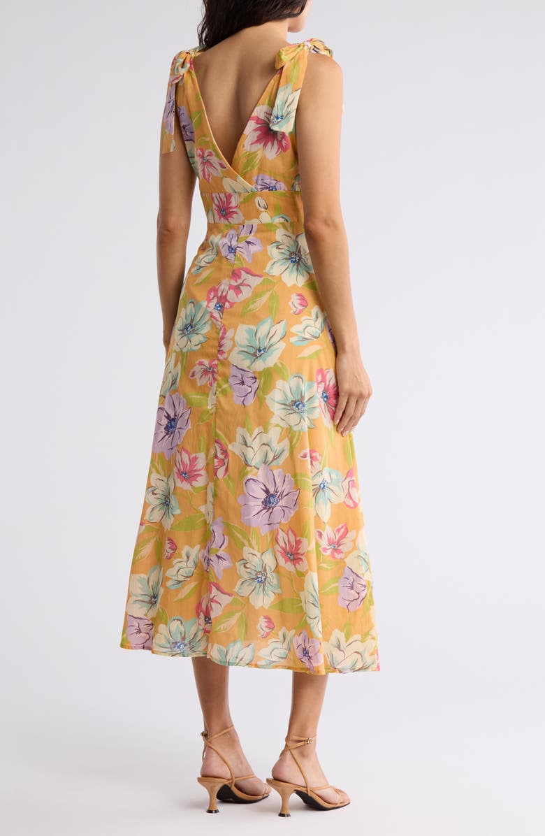 Lush Shoulder Tie Floral Print Dress, Alternate, color, 