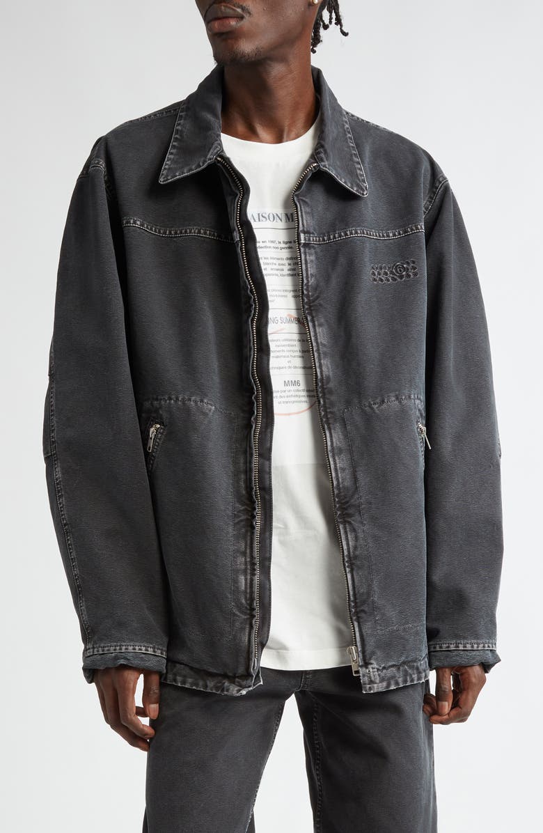 MM6 Maison Margiela Numeric Motif Denim Jacket, Main, color, 