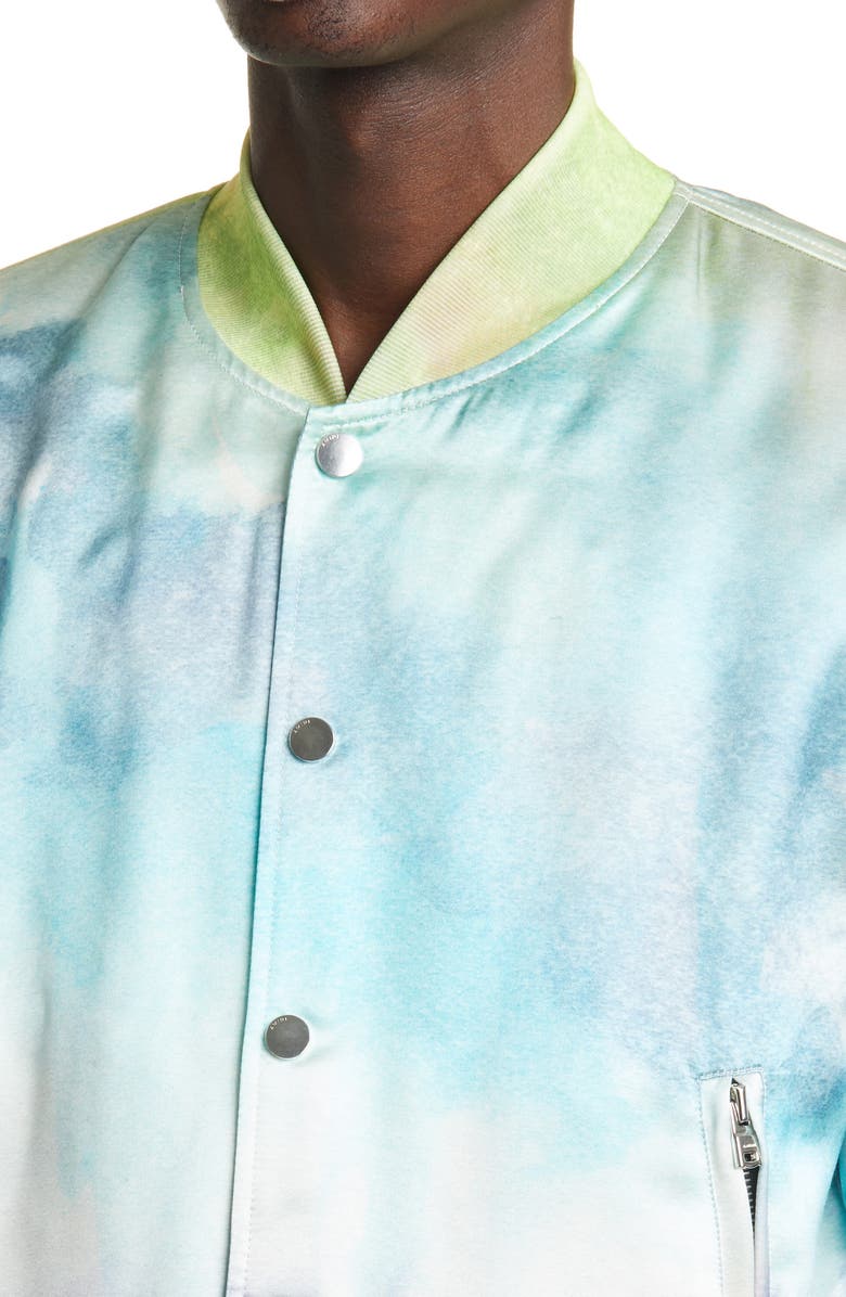 AMIRI Watercolor Satin Bomber Jacket, Alternate, color, 