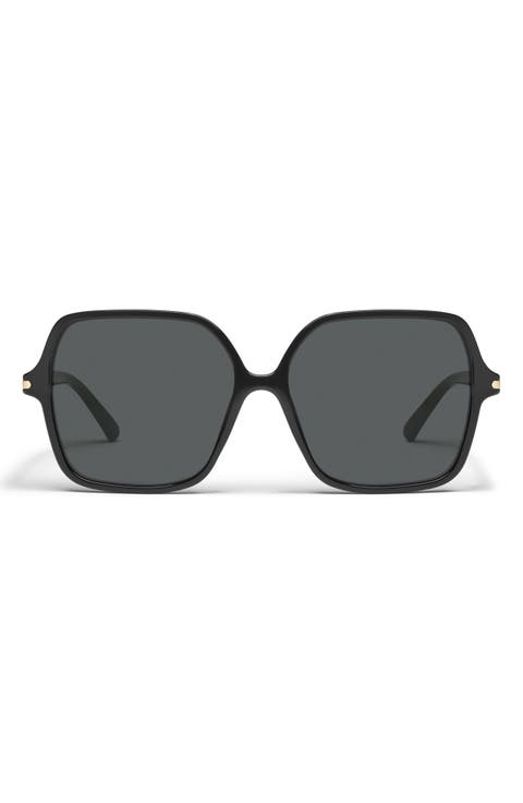 Press Tour 60mm Gradient Square Sunglasses