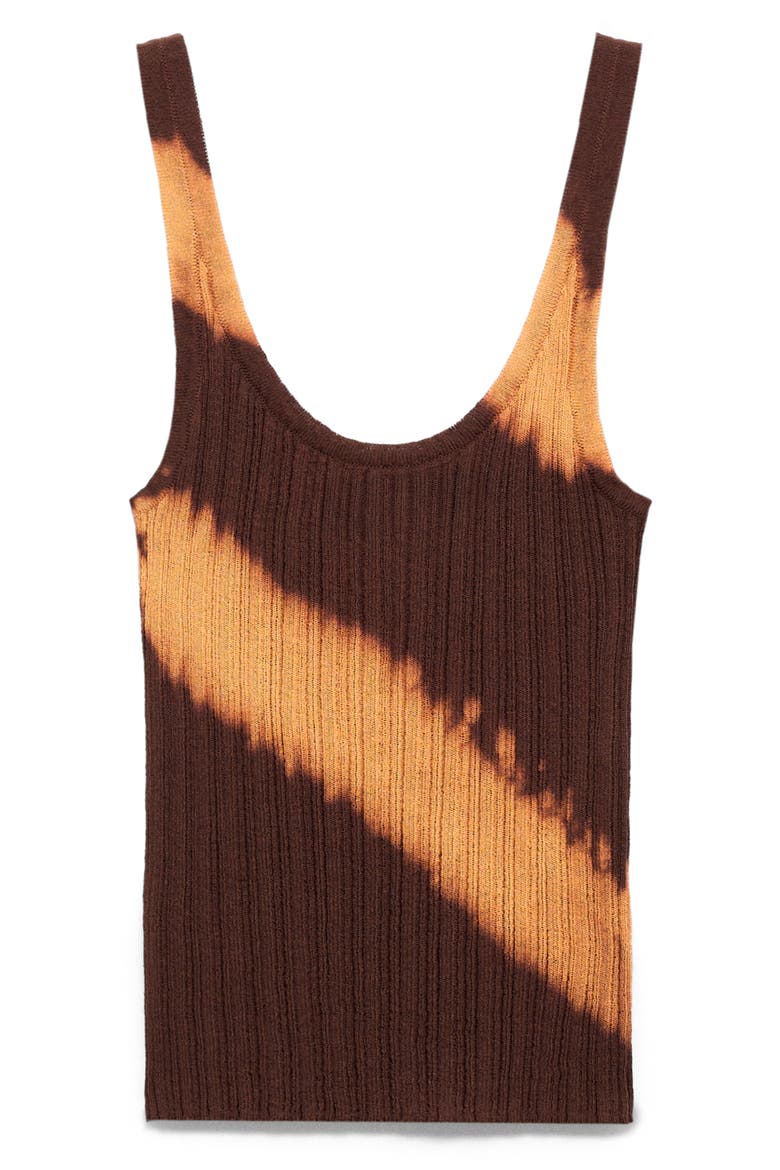 Tie Dye Rib Tank, Main, color, BROWN