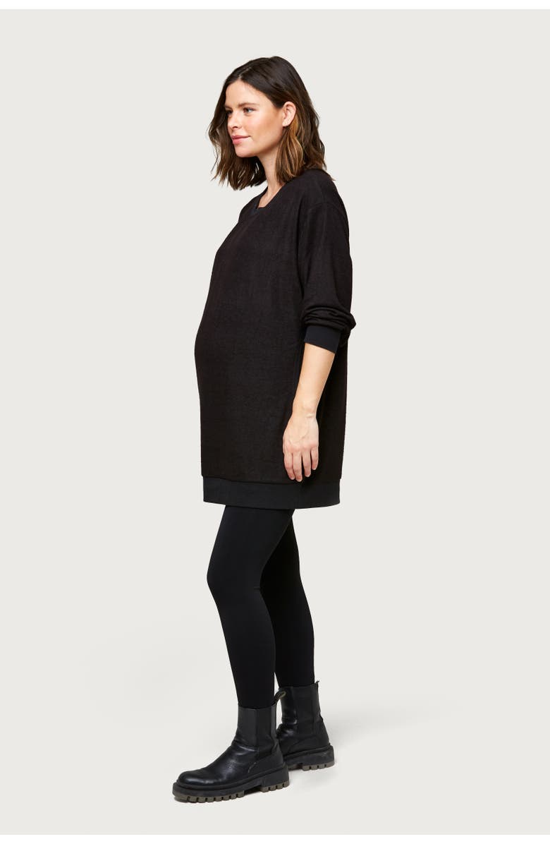 Nom Maternity Jo Maternity & Nursing Hooded Sweatshirt, Alternate, color, Black