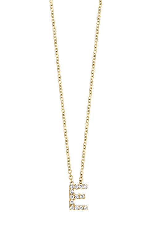 Bony Levy 18k Gold Pavé Diamond Initial Pendant Necklace In 18k Yellow Gold - E